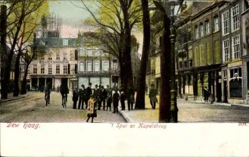 Ak Den Haag Südholland Niederlande, 't Spui und Kapelsbrug