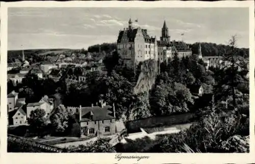 Ak Sigmaringen an der Donau Baden Württemberg, Teilansicht mit Schloss