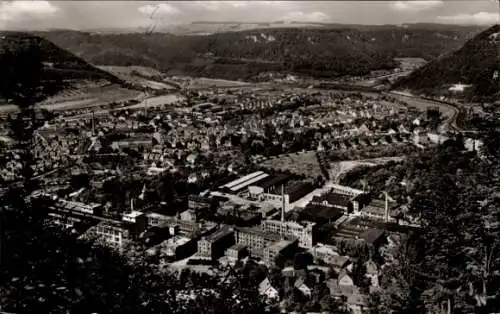 Ak Geislingen an der Steige, Blick von der Schildwache auf WMF-Fabrik und Altstadt