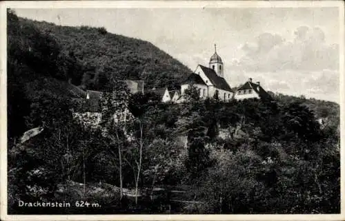 Ak Drackenstein in Baden Württemberg, Teilansicht