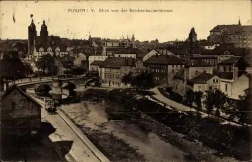 Ak Plauen im Vogtland, Blick von der Reichenbacherstraße