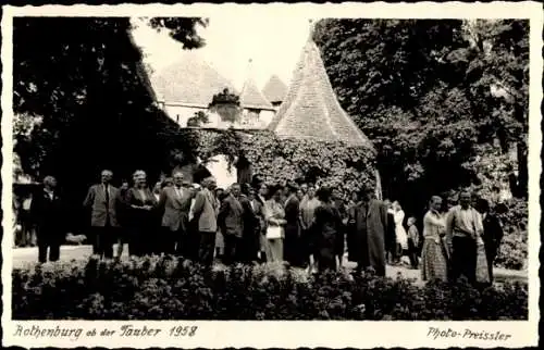 Foto Ak Rothenburg ob der Tauber Mittelfranken, Gruppenbild 1958