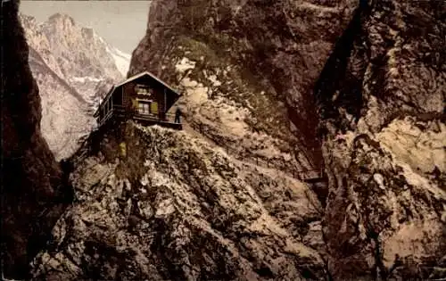 Ak Hammersbach Grainau Oberbayern, Eingang zur Höllentalklamm