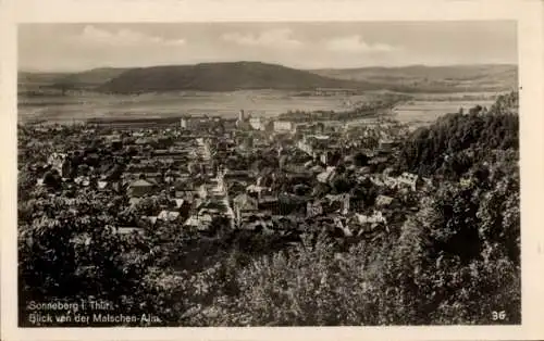 Ak Sonneberg in Thüringen, Blick von der Malschen-Alm