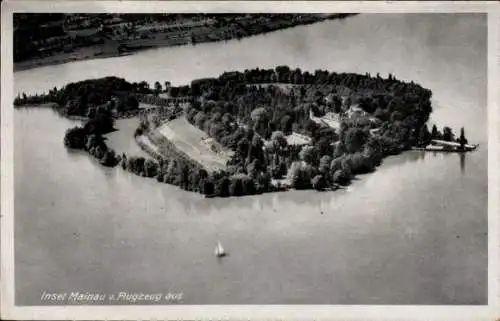 Ak Insel Mainau im Bodensee, Flugzeugaufnahme