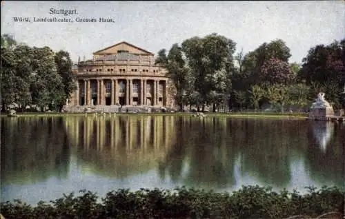 Ak Stuttgart in Württemberg,Württ. Landestheater, Großes Haus