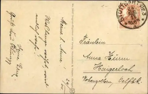 Ak Stuttgart in Württemberg, Altes Schloss, Gerokdenkmal