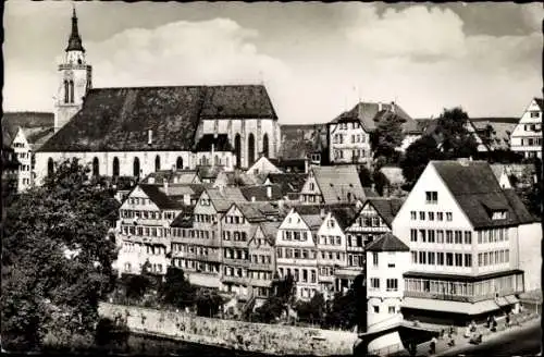 Ak Tübingen am Neckar, Teilansicht, Kirche