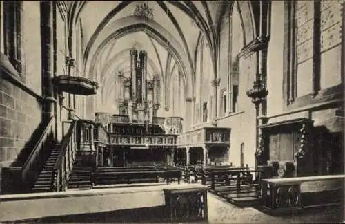 Ak Wetzlar an der Lahn, Innenansicht Dom, Chor mit Orgel