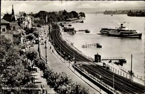 Ak Rüdesheim am Rhein, Rheinpromenade, Dampfer