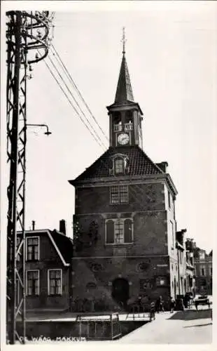 Ak Makkum-Friesland Niederlande, De Waag