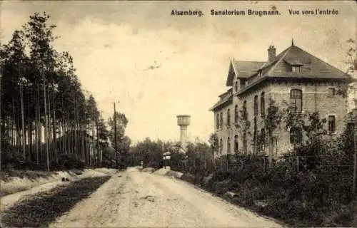 Ak Alsemberg Flämisch Brabant, Sanatorium Burgmann, vue vers l'entree