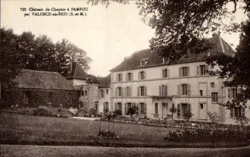 Ak Pamfou Seine et Marne, Schloss Chapuis