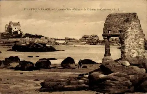 Ak Ploumanach Ploumanac'h Perros-Guirec Côtes-d’Armor, Oratorium St. Guirec, Schloss Costaeres
