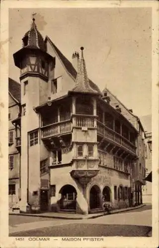 Ak Colmar Haut Rhin, Vue sur la Maison Pfister