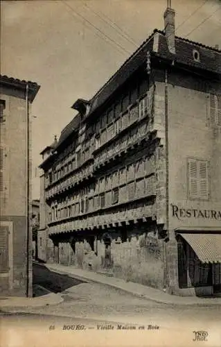 Ak Bourg en Bresse Ain, Vieille Maison en Bois