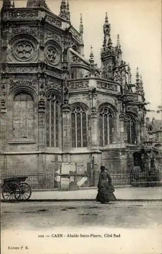 Ak Caen Calvados, Kirche St. Pierre