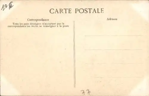 Ak Lorroy Seine et Marne, Das zerstörte Dorf, eine Straße