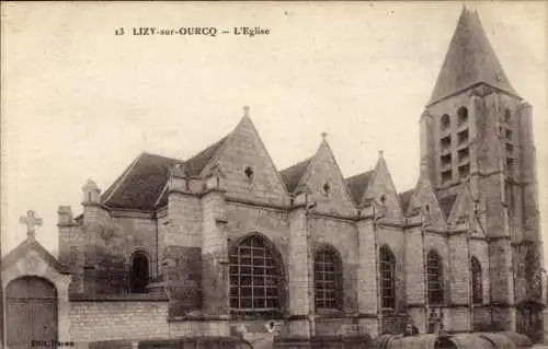 Ak Lizy sur Ourcq Seine et Marne, Kirche