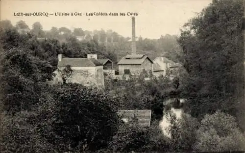 Ak Lizy sur Ourcq Seine et Marne, Gasanlage, Les Châlets in den Côtes