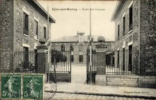 Ak Lizy sur Ourcq Seine et Marne, École des Garcons