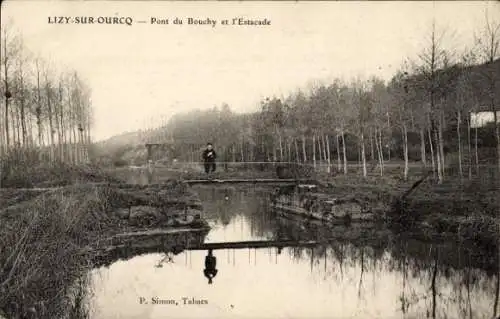 Ak Lizy sur Ourcq Seine et Marne, Pont du Bouchy und Estacade