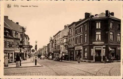 Ak Gilly Charleroi Wallonischer Hennegau, Chaussée de Fleurus