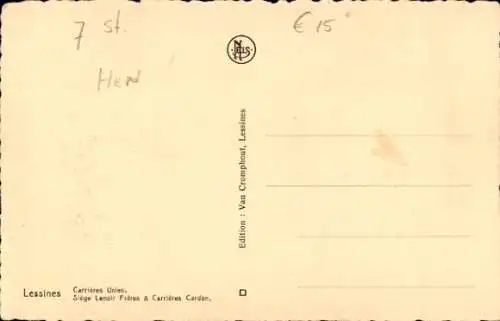 Ak Lessines Wallonien Hennegau, Steinbruch