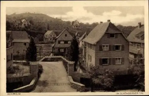 Ak Bensheim an der Bergstraße Hessen, Schönberger Tal, Wohnhäuser