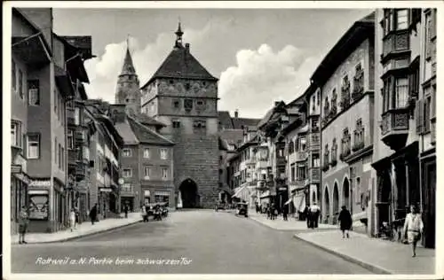 Ak Rottweil am Neckar, Schwarzes Tor, Geschäfte