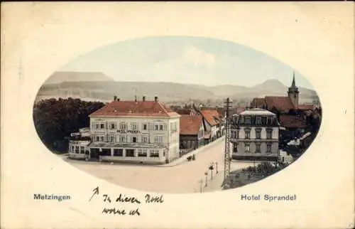 Ak Metzingen in Württemberg, Hotel Sprandel