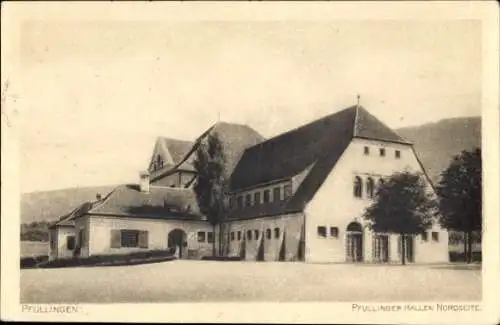 Ak Pfullingen in der Schwäbischen Alb, Pfullinger Hallen, Nordseite