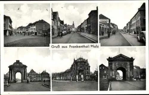 Ak Frankenthal in der Pfalz, Straßenansichten, Tore