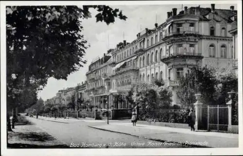 Ak Bad Homburg vor der Höhe Hessen, Untere Kaiser Friedrich Promenade