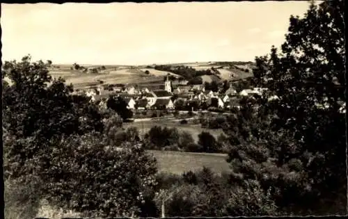 Ak Bieberehren in Unterfranken, Durchblick zum Ort