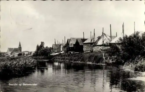 Ak Genemuiden Overijssel Niederlande, Blick auf das Dorf