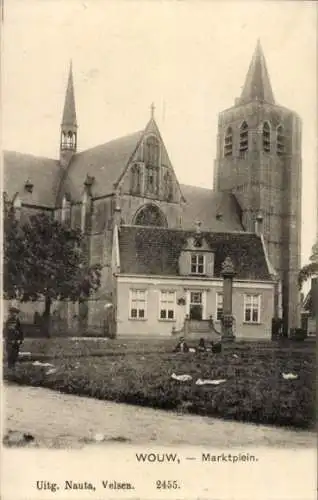 Ak Wouw Nordbrabant, Marktplatz