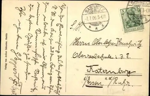 Künstler Ak Stöwer, W., Doppelschrauben-Eisenbahn-Dampffähre Deutschland