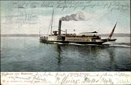 Ak Dampfer Zähringen auf dem Bodensee