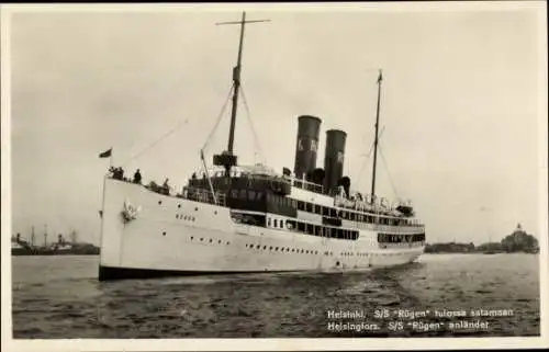 Ak Helsinki, Schiff S/S Rügen, Stettiner Oderwerke