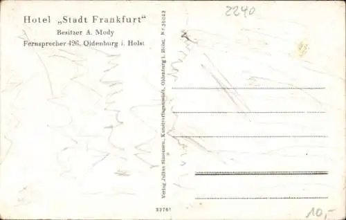 Ak Oldenburg in Holstein, Hotel Stadt Frankfurt