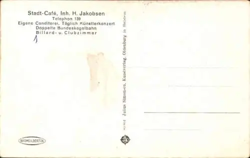 Ak Oldenburg in Holstein, Stadt-Cafe, Kegelbahn