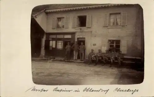 Foto Ak Altendorf Kt. Schwyz Schweiz, Deutsche Soldaten in Uniformen, I WK