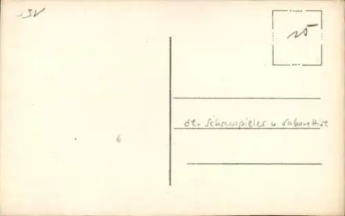 Ak Schauspieler Erwin Eckersberg, Portrait, Autogramm