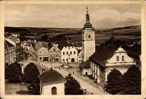 Ak Horšovský Týn Bischofteinitz Region Pilsen, Teilansicht