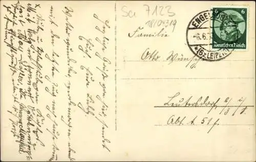 Foto Ak Engelsdorf Leipzig in Sachsen, August Bebel Platz