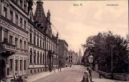 Ak Gera in Thüringen, Schlossstraße, Hotel Stadt Dresden