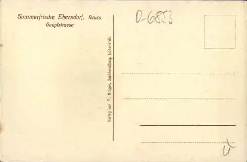 Ak Ebersdorf in Thüringen, Hauptstraße