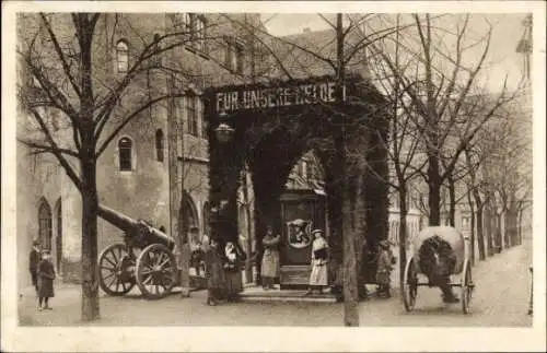 Ak Meißen an der Elbe, Kriegssäule, eingeweiht 14. November 1915, Für unsere Helden