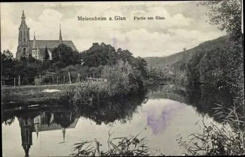 Ak Meisenheim am Glan Pfalz, Fluss, Kirche